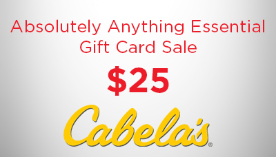 NFEF Absolutely Anything Gift Card Sale - $25 Cabela's 