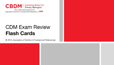 CDM Exam Review Flash Cards